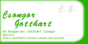 csongor gotthart business card